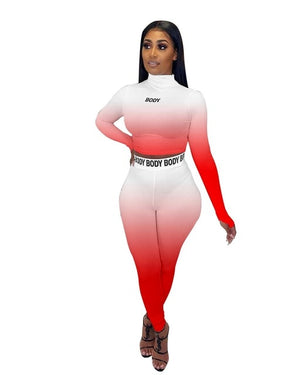 Women's Two Piece Casual Jogger/Track Sports Set Long Sleeve