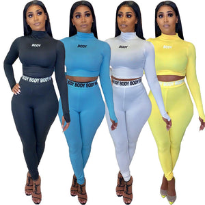 Women's Two Piece Casual Jogger/Track Sports Set Long Sleeve