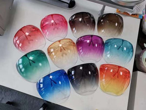 Stylish Protective Faceshield and Anti-Spray Glasses/Safety Goggles For Women Men and Children