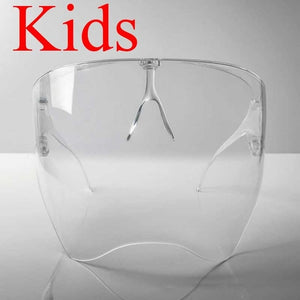 Stylish Protective Faceshield and Anti-Spray Glasses/Safety Goggles For Women Men and Children