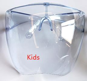 Stylish Protective Faceshield and Anti-Spray Glasses/Safety Goggles For Women Men and Children