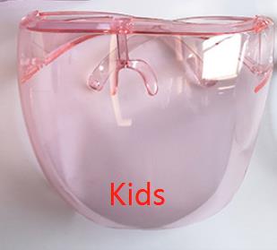 Stylish Protective Faceshield and Anti-Spray Glasses/Safety Goggles For Women Men and Children