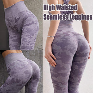 Yoga Pants for Women Workout High Waisted Gym Sport Camo Seamless Leggings